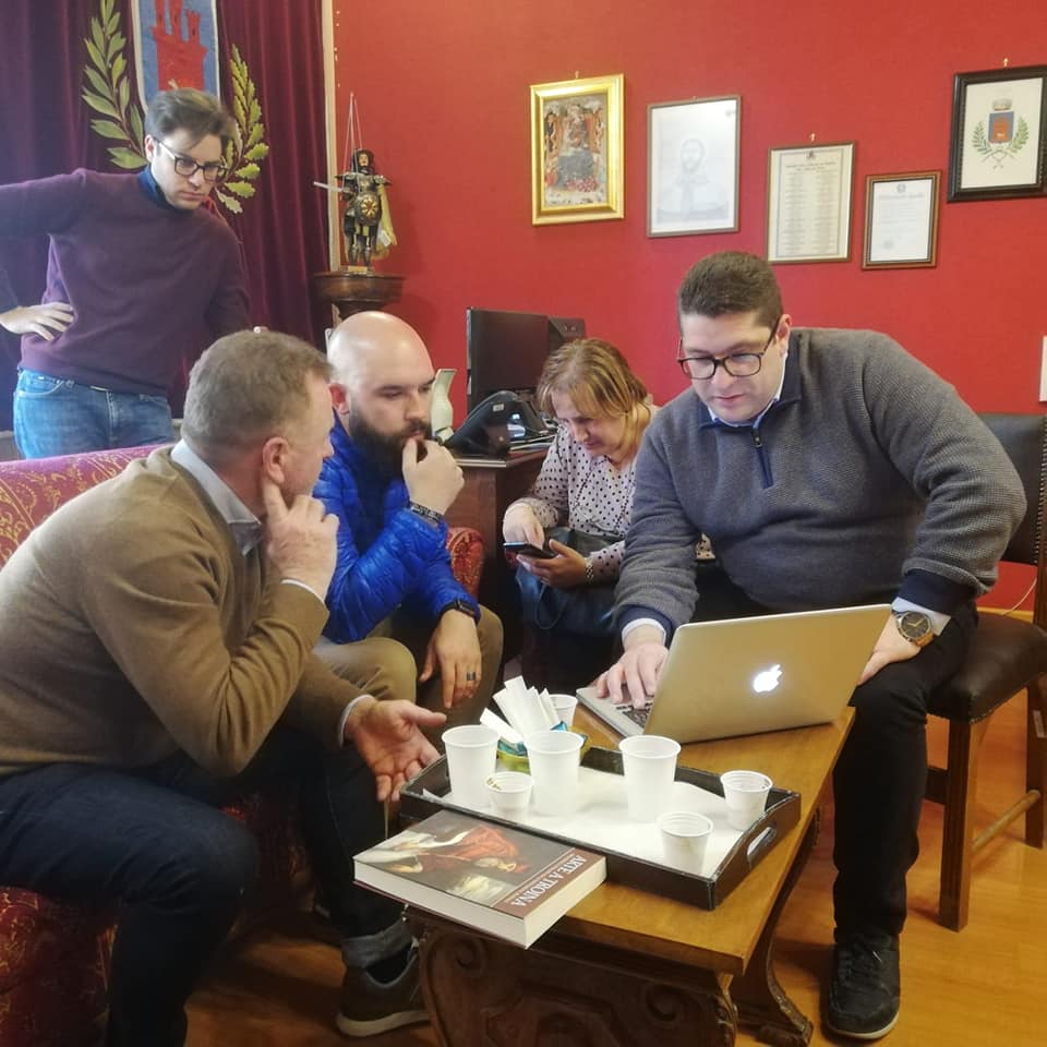 Con Bobby Disler con Fabio Venezia sindaco di Troina